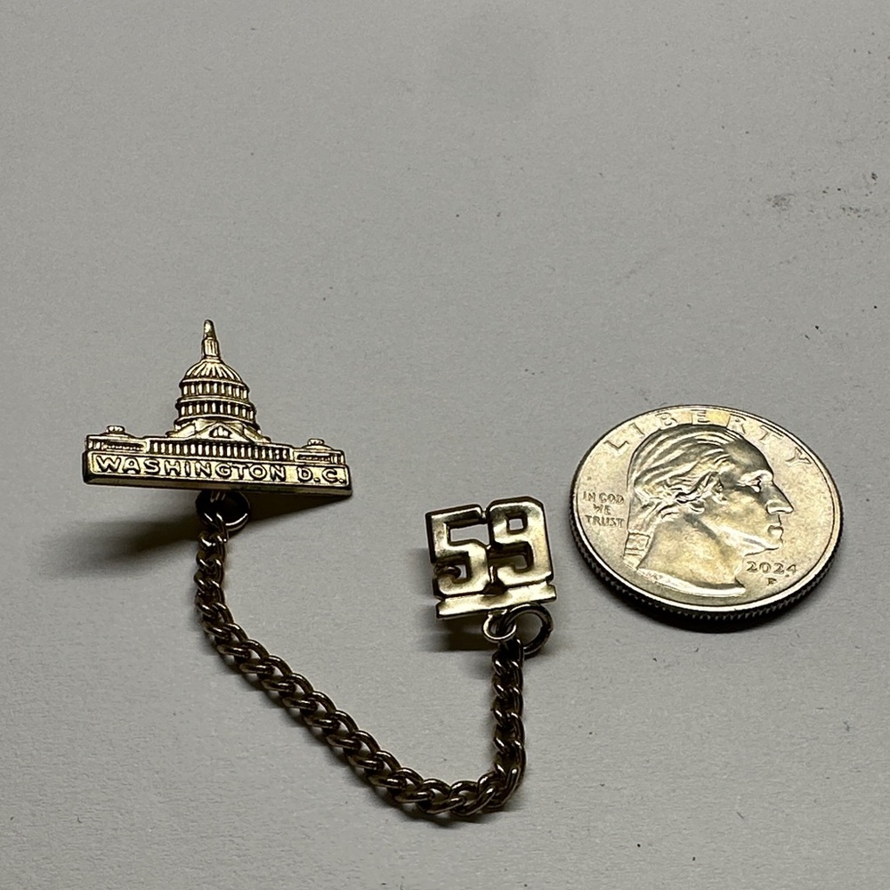 Gold Washington D.C. Lapel Pin